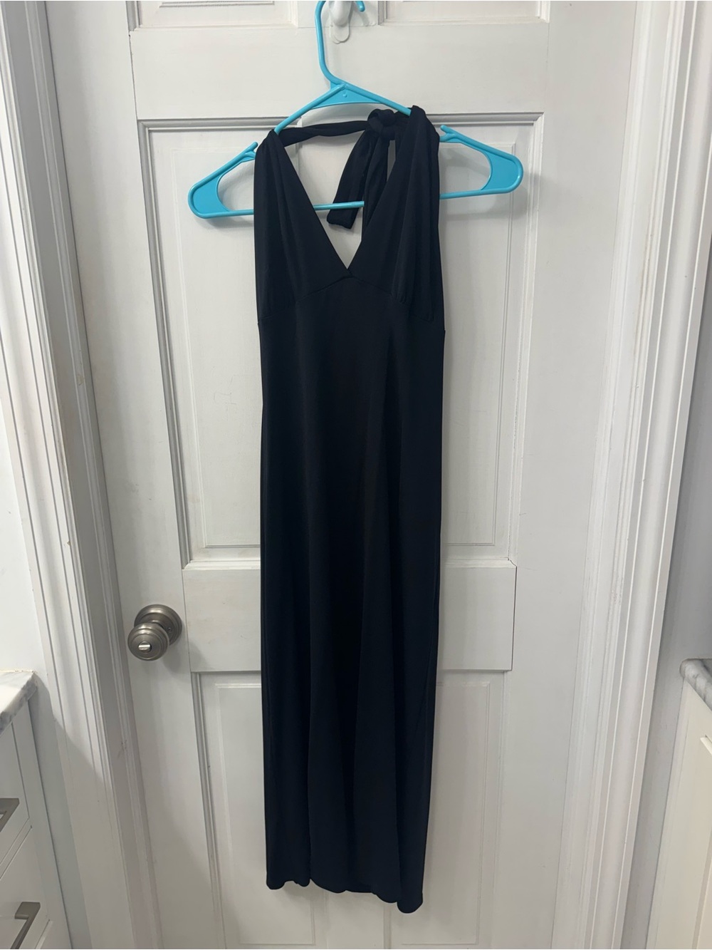 Banana Republic Black Halter Maxi Dress